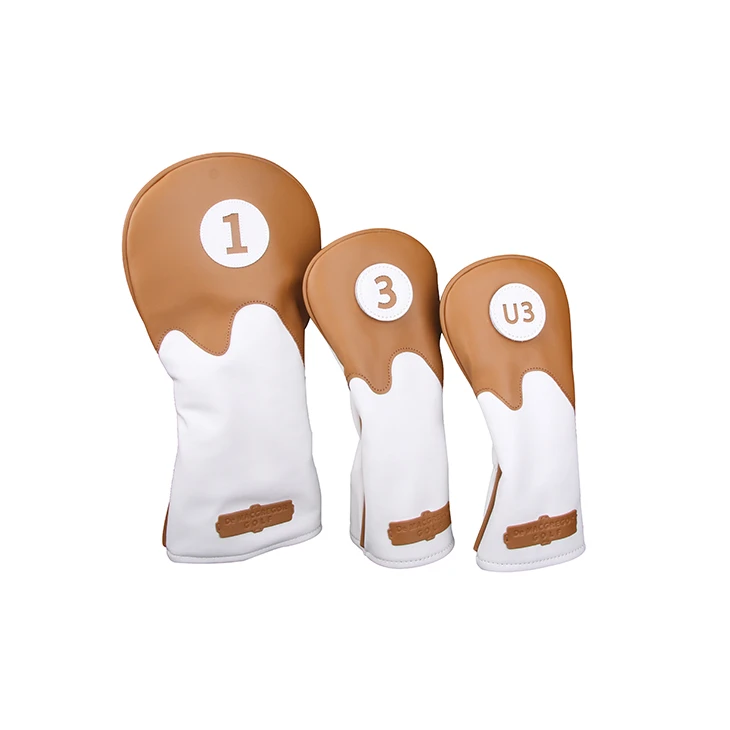 white PU golf headcover 1 white PU golf headcover 1